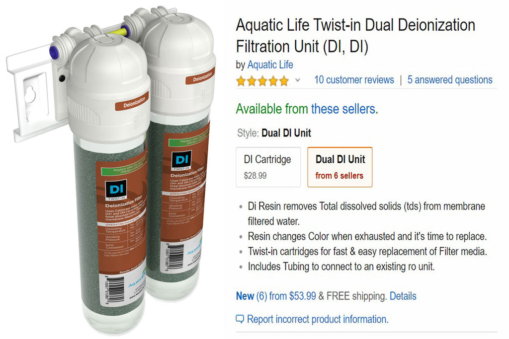 Only 5-Star Reviews on Our Twist-In Dual Deionization Filtration Unit!