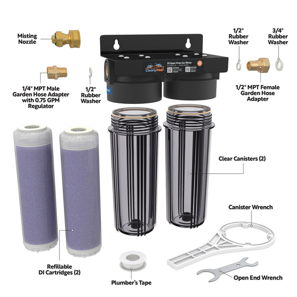 Clearly MaD Deionized Spot-Free Car Rinse Unit - Premium Water