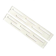 T5 HO Hybrid 4-Lamp Mounting System Fixture Mounting Bracket, 18-Inch Rectangular 7.5 x 1.25-Inch, White (Pair)
