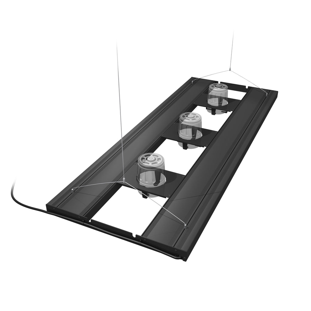 Aquatic Life T5 HO Hybrid 4-Lamp Mounting System Fixture, Black 48-Inch