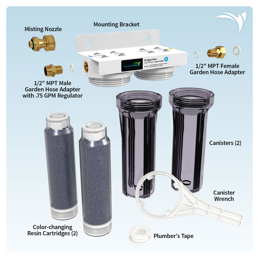 Aquatic Life Deionized SpotFree Car Rinse Unit Premium Water Deioni