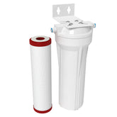 Classic Carbon Plus Water Filtration Clear Canister Filter with Chloramine Cartridge and Tubing