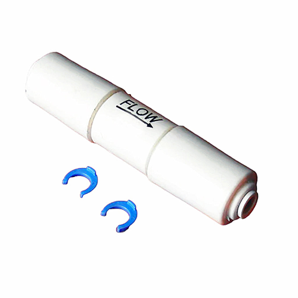 1/4 Inch Quick Connect Water Flow Restrictor For RODI System - 550CC Flow Rate