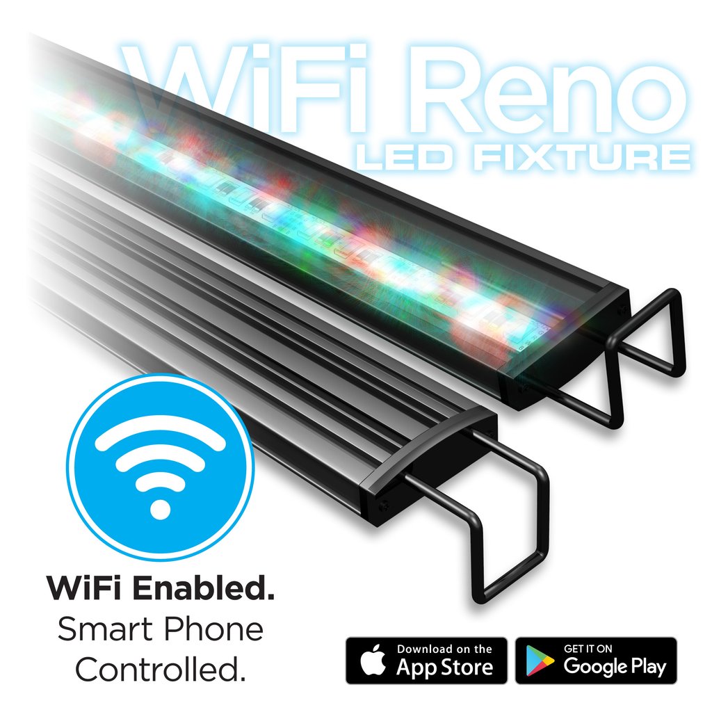 Aquatic Life Reno WiFi RGBW LED Aquarium Light Fixture with Phone App